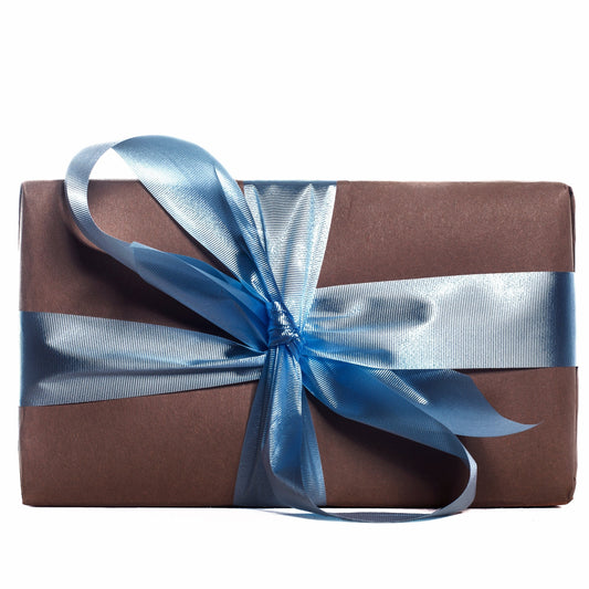 A picture of a wrapped gift representing a giftcard purchase.